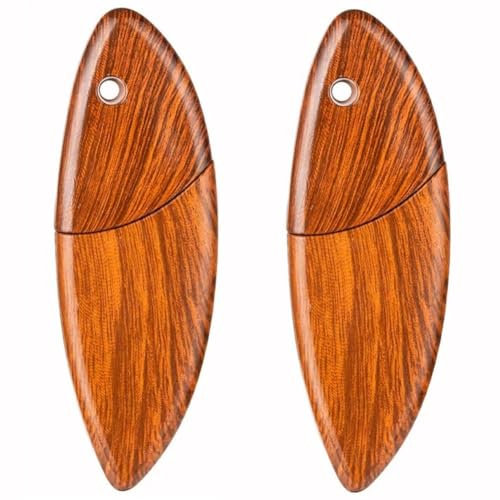 Lpitoy 2 Uds Cuchillo De Bolsillo Mini Cuchillos De Acero Portátiles De Madera Cuchillo De Herramienta Multifuncional para Acampar Aire Libre Diario