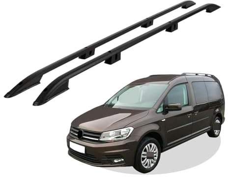 WFEIERT Auto Dachträger für VW Caddy 4 Maxi 2010 2011 2012 2013 2014 2015 2016 2017 2018 2019 2020, Aluminium Dachgepäckträger Querträger Einfache Installation Verstellbare Zubehör.