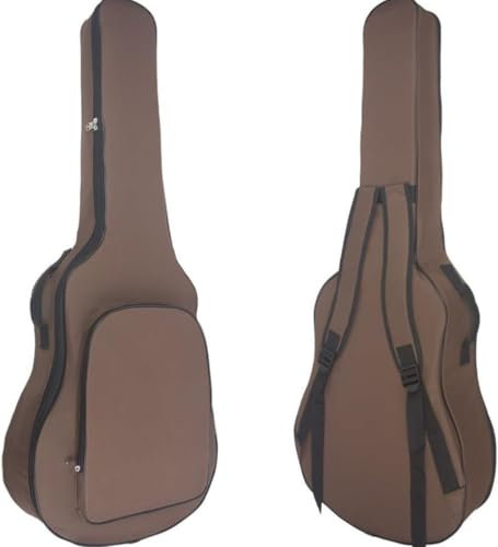 NMJHEVX wasserdichte Gitarren-Aufbewahrungstasche, 104 cm, Faltbare Gitarrentasche, stabile Gitarrentasche mit wasserabweisendem Stoff, für 40/41 Akustikgitarren (braun),Gitarrentasche