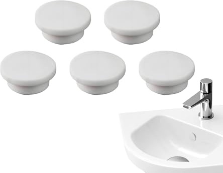 Lot de 5 Bouchons de vidange en Silicone perforés sur Le côté pour lavabo, Remplacement d'étanchéité pour évier, Cuisine, Salle de Bain, lavabo, Maison