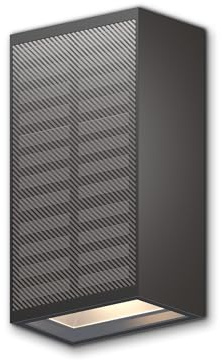 CALEX Birindisi Solar Wandleuchte, Warmweißes Up & Down Licht, Solarbetrieben, Kabellos, Wasserdicht, Schwarz