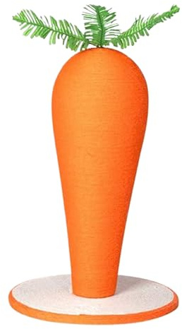 Rascador para Gatos Juguete Rascador Vertical Con Forma De Zanahoria | Poste Para Afilar Uñas Para Mascotas y en Salón y Habitaciones con en Suelo