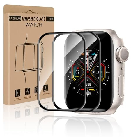 Bodyguard 2 Stück Schutzfolie für Panzerglas für Apple Watch Series 9/8/7 45mm, Anti-Kratzer No-Bubble Ultra-Klar iWatch 9 45mm Displayschutzfolie, Staubfrei Installation Apple Watch 45mm Schutzglas