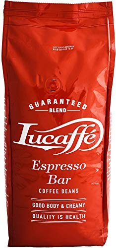 Lucaffé - Coffee beans Espresso Bar, 1 Kg bag | Coffee machines beans for creamy Espresso | Light roast | full taste | intense aroma