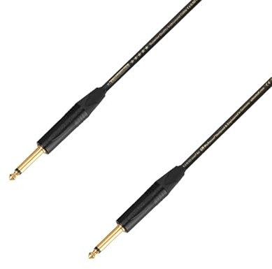 Adam Hall Cables 5 STAR IPP 0450 PALMER CABLE - Instrumentenkabel, Neutrik 6,3mm Klinkenstecker mono auf 6,3mm Klinkenstecker mono, schwarz, 4,5m