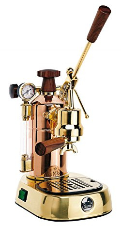 La Pavoni Professional PRG Independent Semi-Automatic Espresso Machine 1.6L 16 Cups Gold – Coffee Maker (Freestanding, Espresso Machine, 1.6 L, Ground Coffee, 1000 W, Gold)
