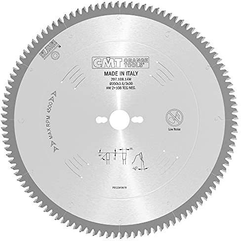 CMT Orange Tools 297.108.14M - Sierra circular 350x3.2x30 z 108 tcg -6 grados silenciosa