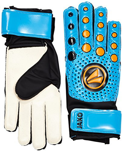 JAKO TW Handschuh Protect 3.0 Torwarthandschuh, Hellblau/Schwarz/Orange, 11