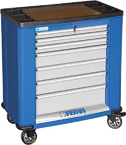 CARRELLO PORTA UTENSILI CON ARMADI LATERALI FERVI C980