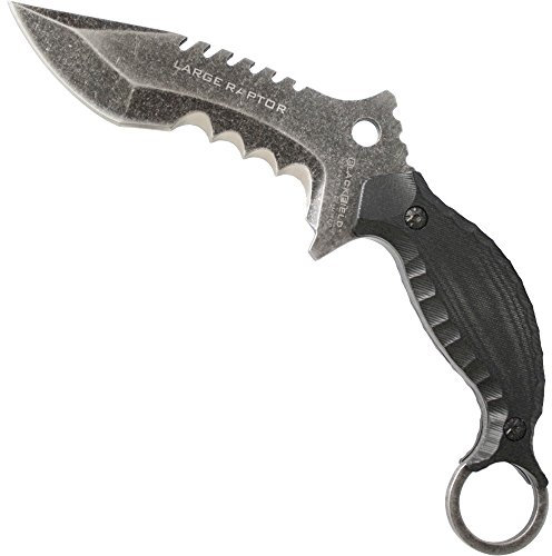 BlackField Large Raptor Messer, Stonewash