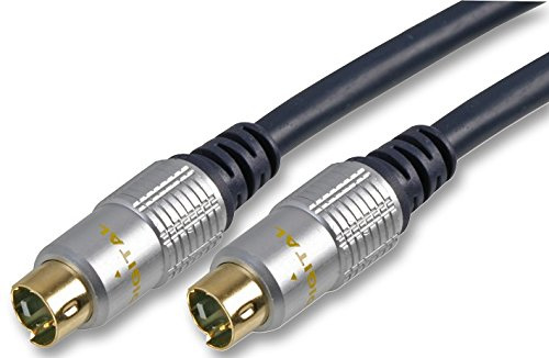 C4A® 2m Premium Quality S-Video Cable Fully Shielded SVHS Lead (2 Metre)