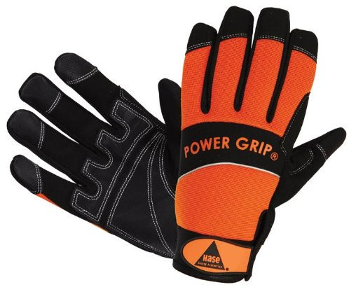POWER GRIP Outdoorhandschuh Stichfest - Neopren-Gewebe - Gr. 43 - Orange - Schwarz