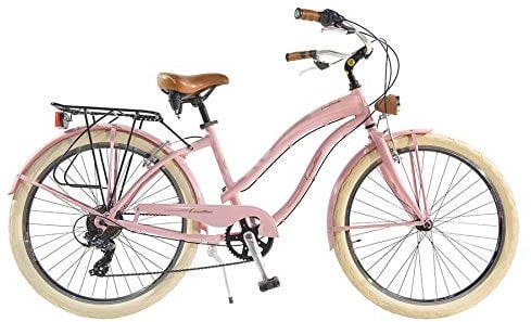 Via Veneto by Canellini Fahrrad Rad Citybike CTB Frau Vintage Retro American Cruiser Alluminium Rosa