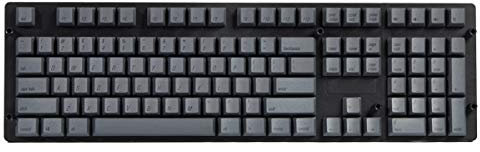 Qisan 108 Keys PBT Keycaps Set - PBT Dye-Subbed Keycaps for Mechanical Keyboards - Darkgray