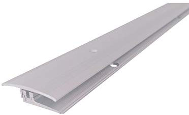 ufitec Profilsystem für Parkett- und Laminatböden - für Belagshöhen von 7-16 mm - viele Farben lieferbar (Flex Übergang 35 mm breit, Silber, 90 cm länge)