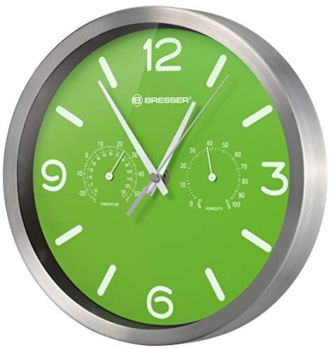 Bresser Wall, Radio controlled clock, Green, 250x250mm