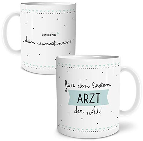 OWLBOOK® Personalisierte Geschenke für Ärzte und Männer - Tasse mit Spruch Bester Arzt - Dankeschön Geschenkidee - Keramik 300 ml