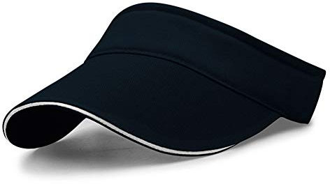 VSUSN Visiera Chiusura in a Strappo Visiere Regolabile Tennis Visiera,Blu Scuro