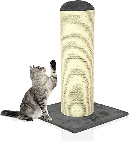 COZY PET Deluxe Fat Boy Super Large Cat Scratching Post Scratcher Activity Centre with Heavy Duty Sisal in Dark Grey XXL CT07-Dark Grey.