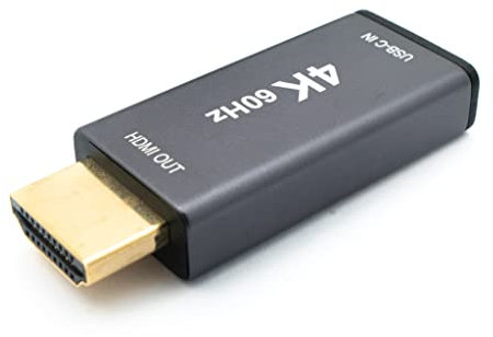 System-S Adattatore HDMI 4k HDTV tipo A maschio a USB 3.1 tipo C femmina cavo nero