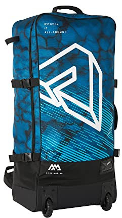 Aqua Marina , Rucksack mit Reißverschluss für iSUP & Kajak Blueberry 90L Schwarz/Blau, Tragetasche mit Rollen & Zubehörfächer