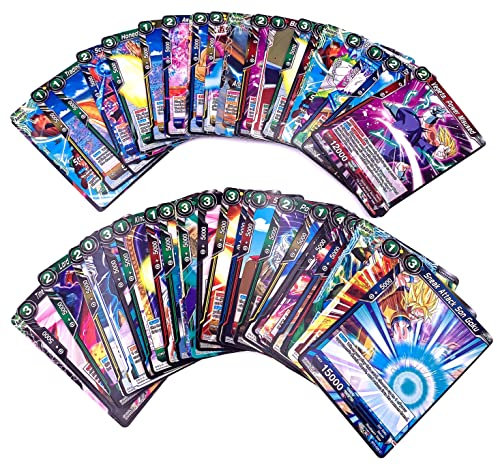 Dragon Ball Super - 50 Verschiedene Karten inkl. 5 Holos - Englisch