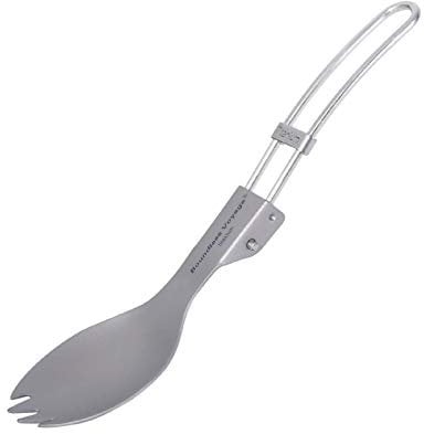 iBasingo Cuillère pliante en titane pour camping, couverts de soupe, cuillère à riz, en plein air, voyage portable, petite taille, voyage d'affaires Flatware