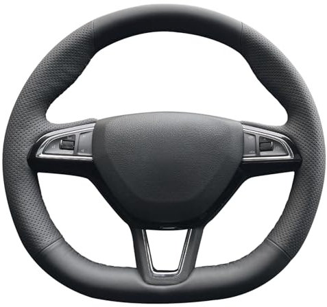 MEWANT Lenkradbezug für Skoda Octavia/Fabia/Kodiaq/Citigo/Superb/Scala Lenkradhülle per Hand Nähen
