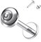 AROWRO 16g Labret Tragus Lippen Knorpel Medusa Schmuck Titan Tragus Medusa Conch Helix Monroe Philtrum Piercing Schmuck mit Innengewinde Ohrringe Tragus Hoop Ohrringe Lippenringe 8mm Silber
