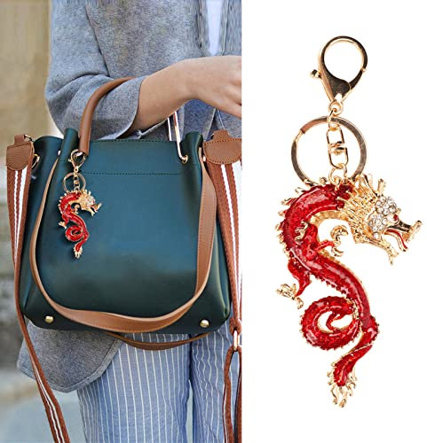 Chinesischer Drache Schlüsselanhänger, Viel Glück Zinklegierung Chinesisches Sternzeichen Schlüsselanhänger, Exquisiter Drache Schlüsselanhänger Im Chinesischen Stil, für Auto, Handtasche, Brieftasche