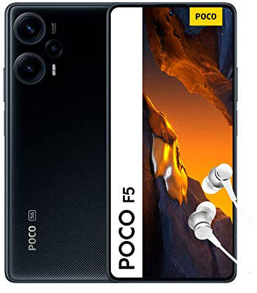 POCO F5 5G - Écran AMOLED 120Hz, Batterie 5000mAh 67W, Triple Caméra 64MP, 12+256Go, Noir (Version Française + 2 ans de garantie)