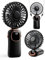 coldSky Portable Handheld Fan, 4000mAh Battery Operated 3 in 1 Multifunction Personal Travel Fan with Digital Display, 90° Foldable Desk Fan with Base, 5 Speed Lash Fan for Makeup/Office (Black)