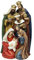 MOMENTS IN TIME 27,9 cm H Krippe Heilige Familie mit Weisen, handbemalte Polyresin-Statue, Weihnachten, Tischdekoration