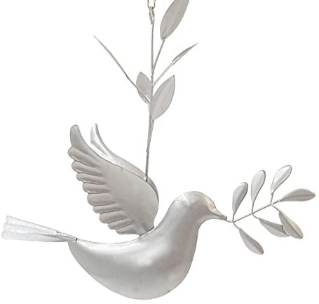 Leisurealeaneag Friedenstaube Hängende Ornament Taube Figuren Statuen Schlafzimmer Wand Skulptur Eisen Taube des Friedens