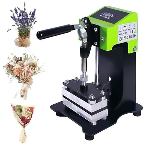 Oiyekntd Rosin -Wärme -Pressemaschine Rosin -Extraktionsmaschine, 6 * 12 cm Wärmeübertragungsmaschine, Kleiner Rosen -Doppel -Wärme -Maschine, perfekt für die Rosenöl -Extraktion zu Hause