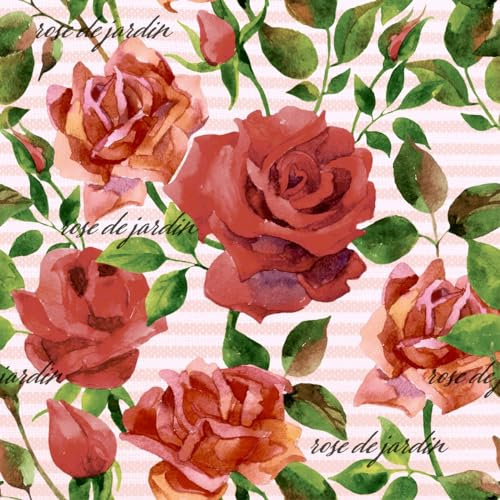 20 Servietten Blumen Kraftvolle, rote Rosen als Tischdeko. Papierservietten mit Motiv. Auch für Decoupage und Serviettentechnik 33x33cm
