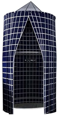 MNBVH Tenda da Doccia Portatile Runde, Copertura da Bagno in Tessuto di Poliestere con Cerniera Tonda, per Campeggio All'aperto, Escursionismo, Spiaggia, Doccia, WC, Abbigliamento, Privacy(Color:A)