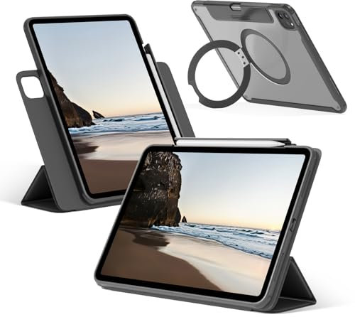 Inateck Custodia per iPad PRO 11, Compatibile con iPad PRO 11 4°/3°/2°/1°, Cover Protettiva Magnetica Rimovibile con portapenne, Supporto a 2 Vie Verticale e Orizzontale, PTC003
