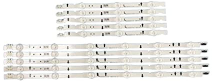 VISIYUBL 1 0PCS LED Bande de rétroéclairage adaptée for Samsung UE40J5100AW UE40H5000AAW UE40H6400 UE40J5100 UE40H6650 UE40H6240 UE40H5270 UE40J6240AK