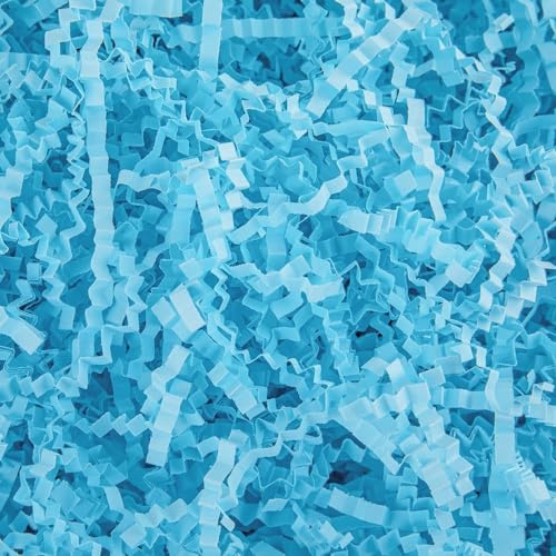 Caleihd 1/2 Pfund Knisterpapier Gras Kissen Papier Luftschlangen für Weihnachten Hochzeit Geburtstag Brautjungfer Verlobung Handwerk Geschenkboxen Taschen Füllstoff Dekoration Blau