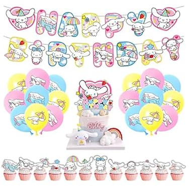 Cinnamoroll Geburtstag Deko Sanrio Kindergeburtstag Deko Cinnamoroll Geburtstagsdeko Sanrio Luftballons Deko Cinnamoroll Geburtstag Luftballons Sanrio Torten Topper Cinnamoroll Geburtstag Girlande