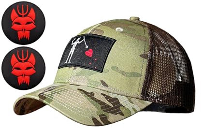 ZXRSJBL Herren- und Damen- Seal Team Taktischer Baseballmütze mit Druckknopfverschluss, Dehnbare Mütze zum Laufen/Fischen + runder Aufnäher. (SAS Camouflage,L)