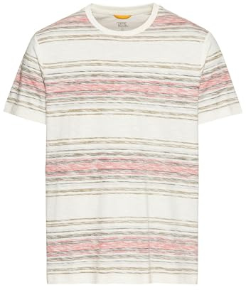 camel active Herren T-Shirt mit Streifenmuster aus Baumwolle