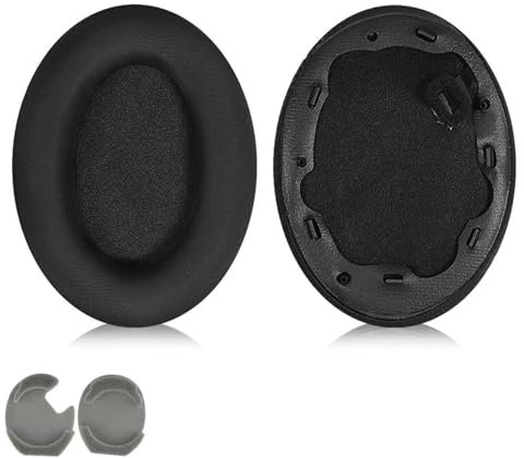 Ear Pads for Sony WH1000XM4 Headphones Replacement Earpads, Pads Replacement for Sony WH-1000XM4 Wireless Over-Ear Headphones Cushions Cover Leather Added Thickness (Black)