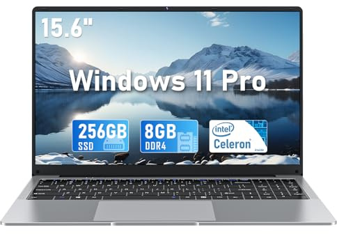 Laptop Computer, 15.6 Inch Lap Top PC 2026, Window 11 Pro, 8GB RAM 256GB SSD, N4000 Processor, FHD Display 1920*1080P, WIFI5, BT4.2, Thin & Light, 5000mAh Battery, HDMI, for Study Office Business