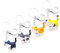 JZK 4 portachiavi a forma di gatto paffuto, mini giocattolo 3D con portachiavi, gadget per feste di compleanno a tema gatto, regalo di ringraziamento, regalo per amanti dei gatti