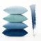 MIULEE Samt Kissenbezug 40x60 cm Kissenhülle Blau Serie 4er Set Sofakissen Samtkissen Dekorative Dekokissen Couchkissen Zierkissen Deko Farbverlauf Bezug Sofakissenbezug für Wohnzimmer Kinder Büro