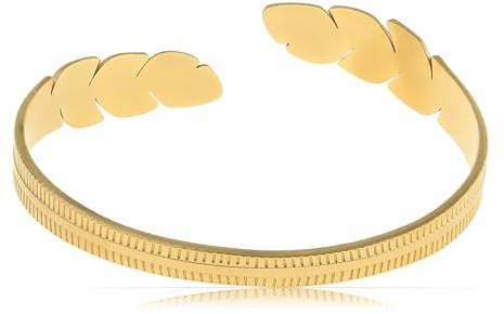 Made by Nami Armreif Gold Damen Boho Schmuck aus Chirurgischem Edelstahl 316 Verstellbar Wasserfester Schmuck