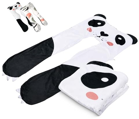 MKS KomfortKissen Kids Original Ersatzbezug Einheitsgrösse 60x120 cm, Waschbarer Kissenbezug für Kinder, Seitenschläfer-Kissenbezug U-Form (Panda)