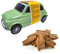 Vermeiren | Boîte en Métal Forme Automobile Vert avec Biscuits Belges | Biscuits Spéculoos Belgique avec Sucre confit et Cannelle - 1 x 130 Gr